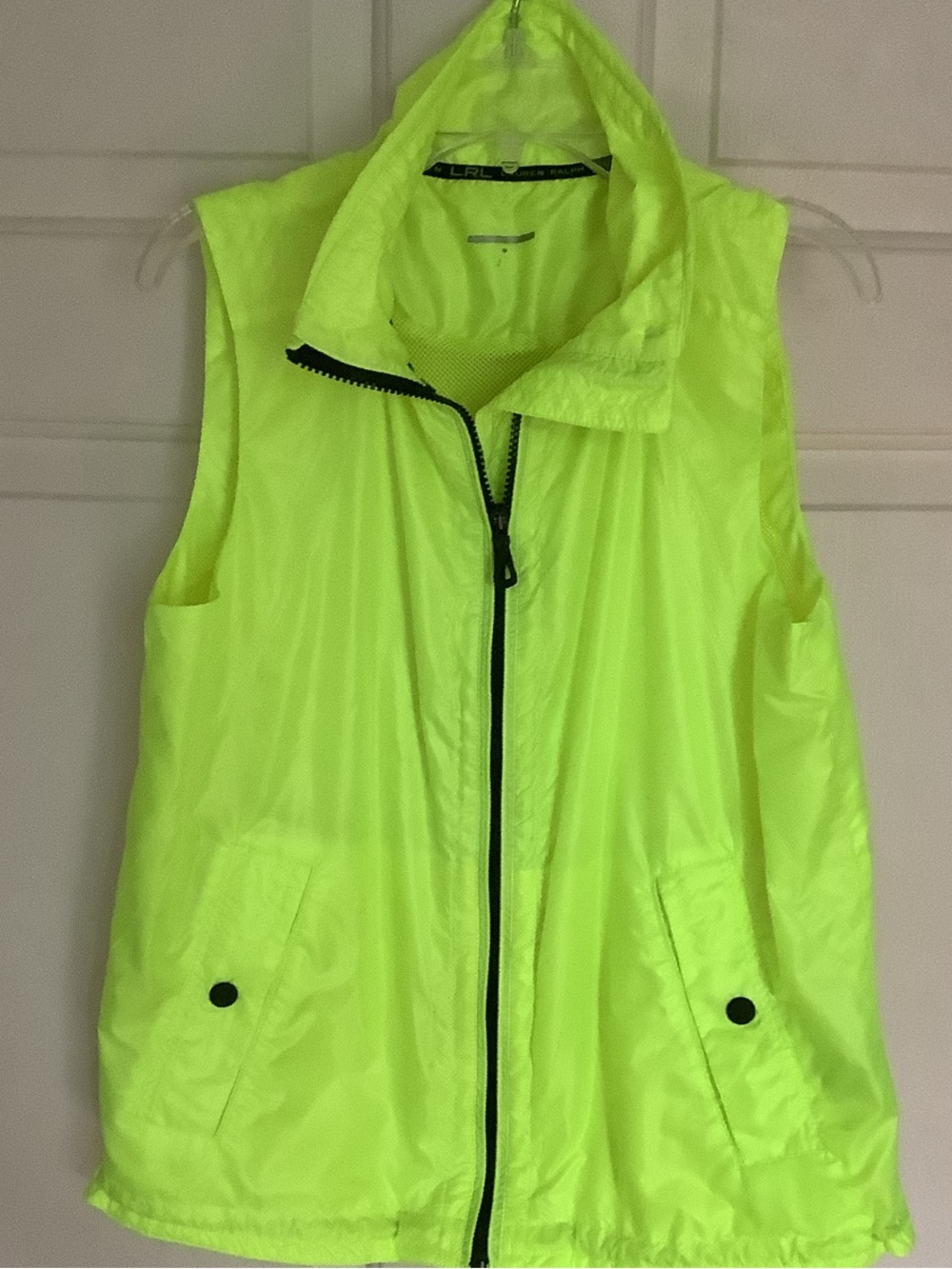 Lauren Ralph Lauren Neon Yellow Sleeveless Zip Vest